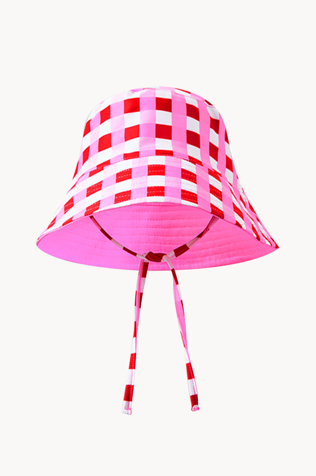 Girls Lollipop Check Swim Hat