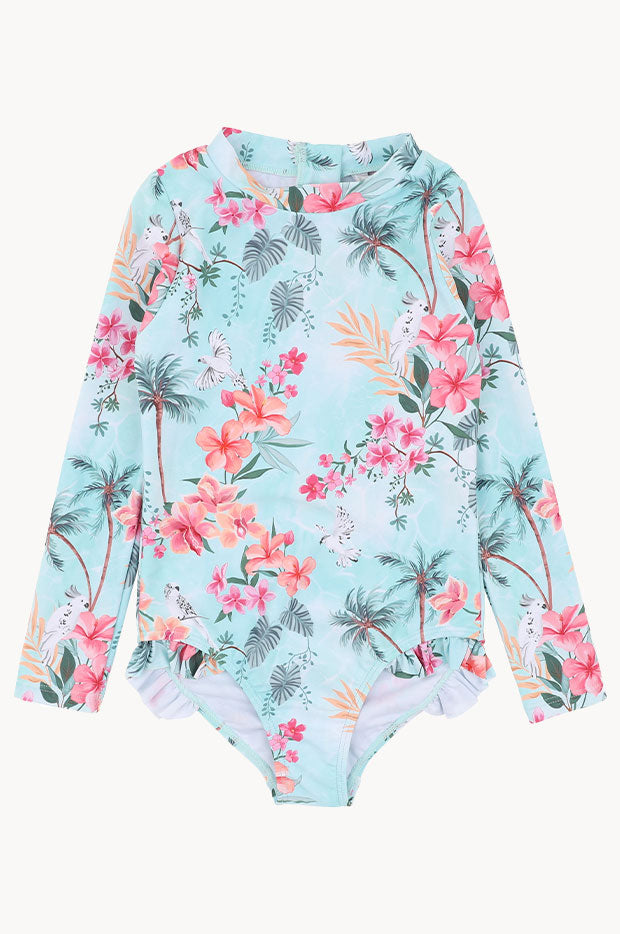 Girls Milana Long Sleeve Sunsuit