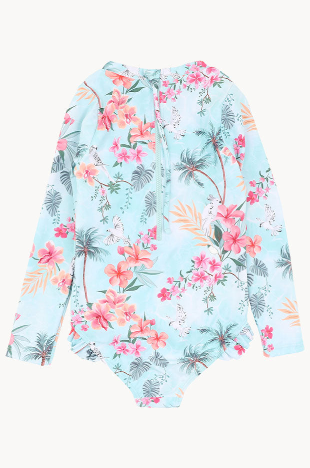 Girls Milana Long Sleeve Sunsuit