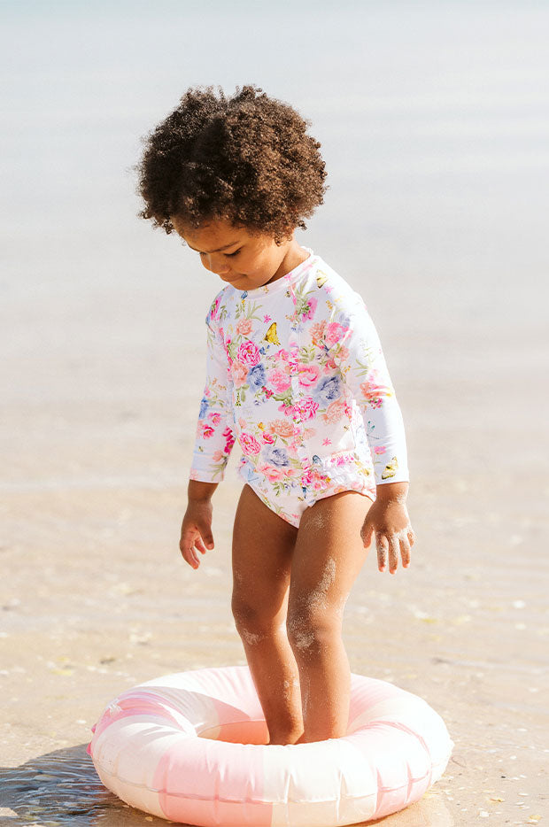 Girls Bianca Long Sleeve Sunsuit