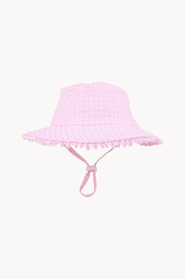Girls Gingham Swim Sunhat