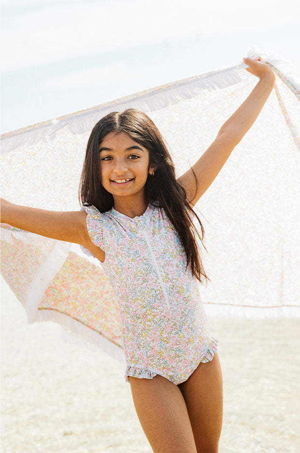 Girls Marissa Cap Sleeve Sunsuit