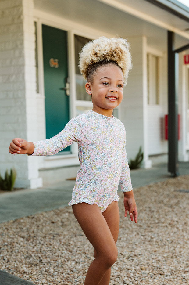 Girls Marissa Long Sleeve Sunsuit