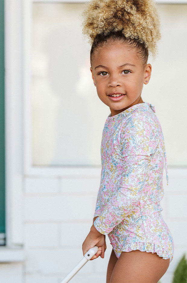 Girls Marissa Long Sleeve Sunsuit