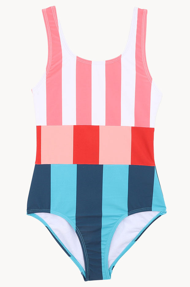Girls Astrid Multi Stripe One Piece