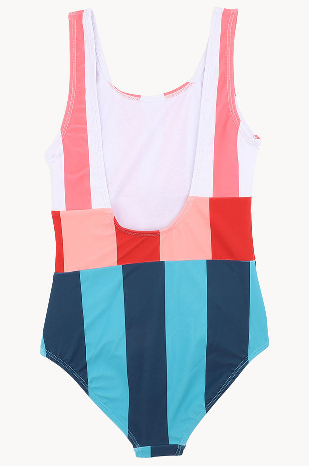 Girls Astrid Multi Stripe One Piece