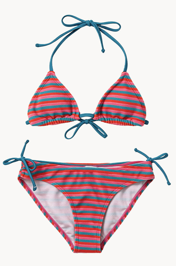 Girls Selena Stripe Tri Set