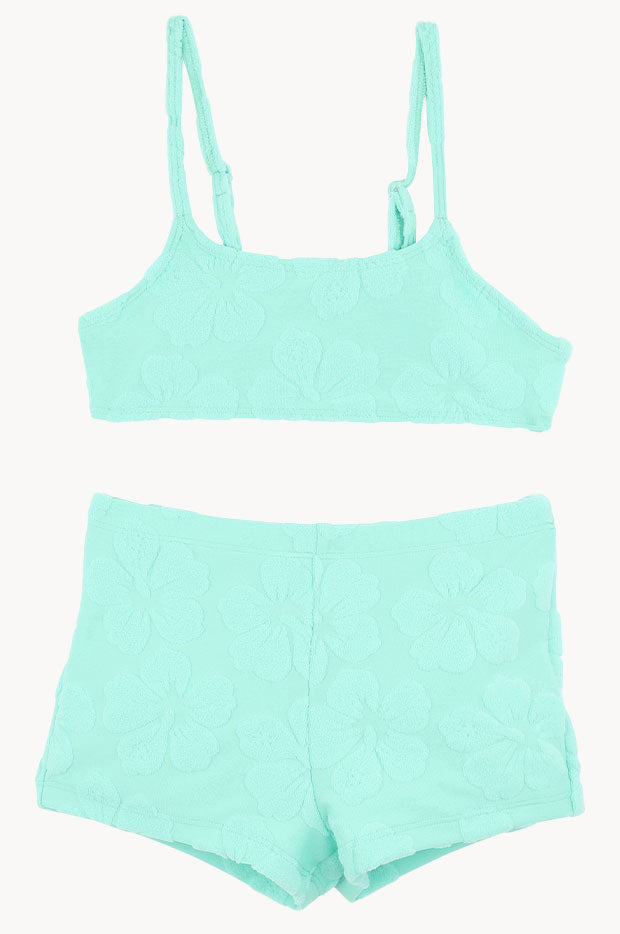 Girls Selena Hibiscus Crop Set