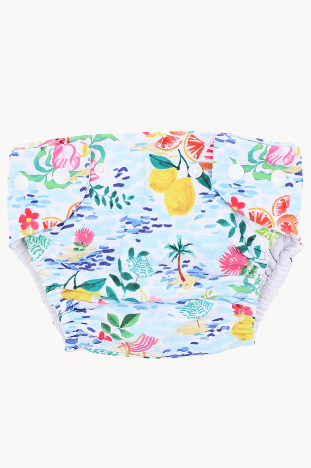 Girls Addison Aqua Nappy