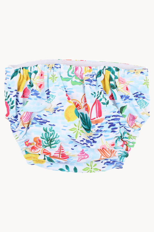 Girls Addison Aqua Nappy