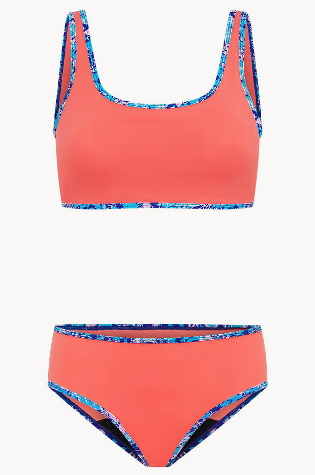 Modibodi - Girls Pink Coral Crop Set - Coral Pink | Swimwear Galore AU