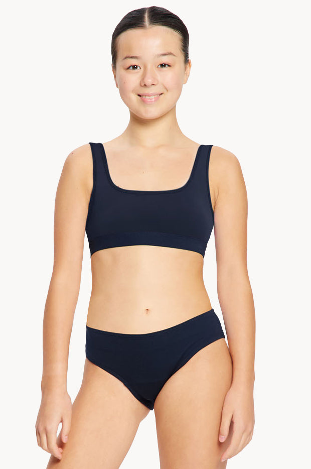 Girls Marble Reversible Crop Set