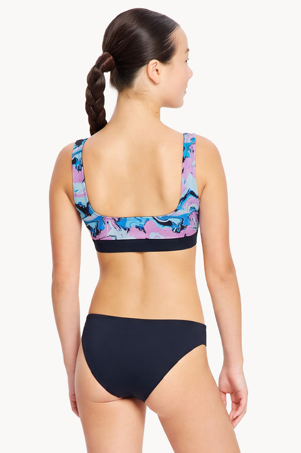 Girls Marble Reversible Crop Set
