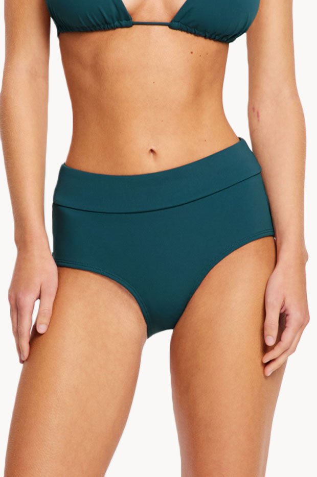 Plain High Waist Bikini Brief