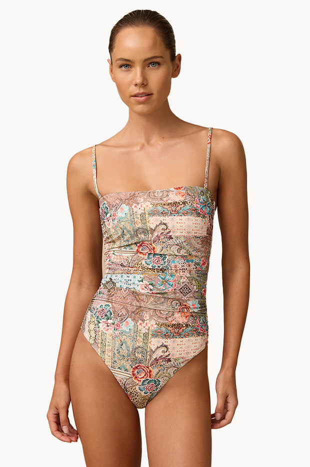 Francesca Ruched Bandeau One Piece