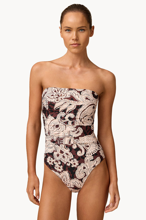 Perla Ruched Bandeau One Piece