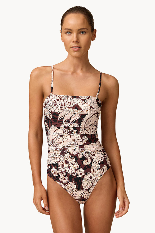Perla Ruched Bandeau One Piece