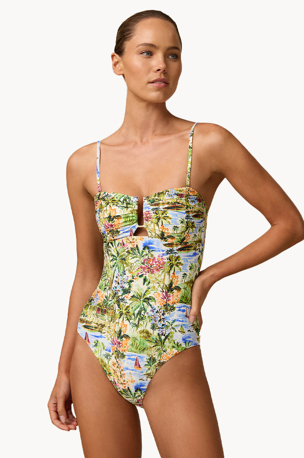 Costa Ruched U Wire Bandeau One Piece