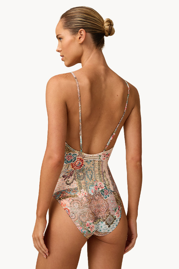 Francesca Cross Front Frill One Piece