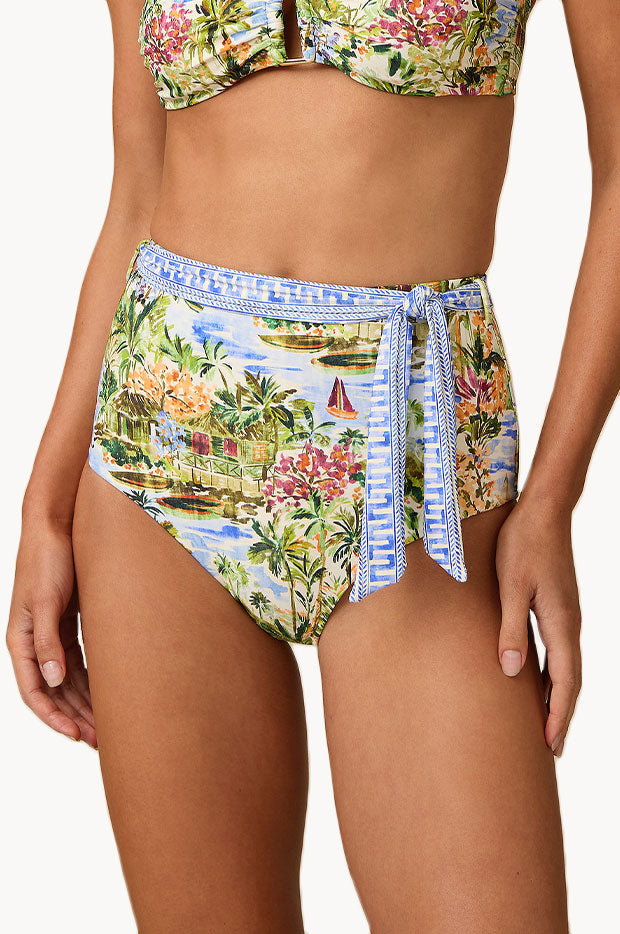 Costa High Waist Belted Pant