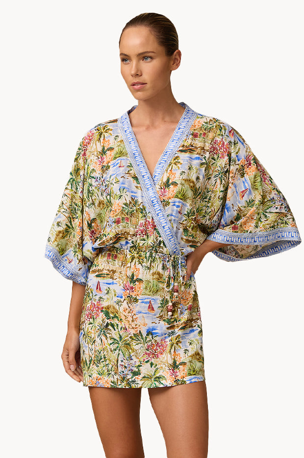 Costa Kimono Mini Dress