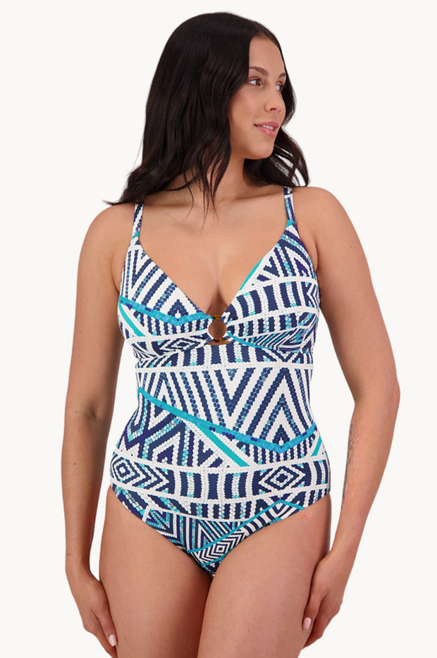 Tribal Geo DD/E Cup Ring Front One Piece