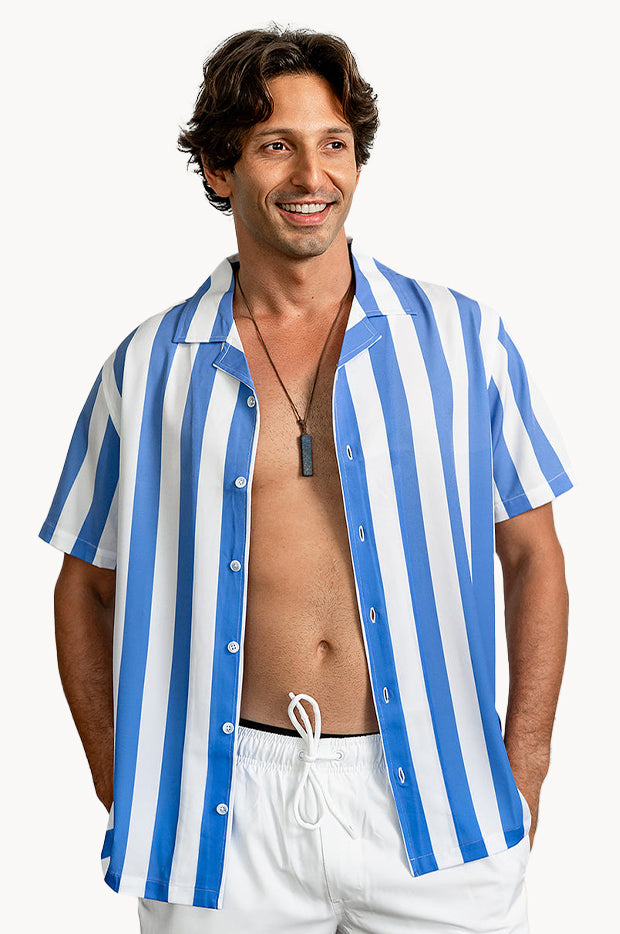 Blue Striped Short Sleeve Nashie