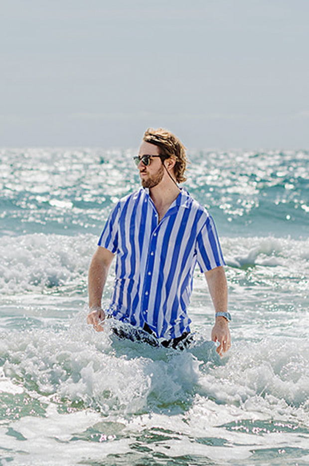 Blue Striped Short Sleeve Nashie