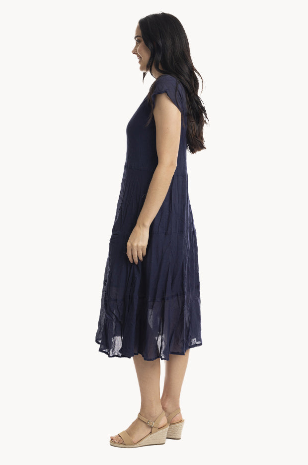 Essentials Cotton Gauze Bias Dress