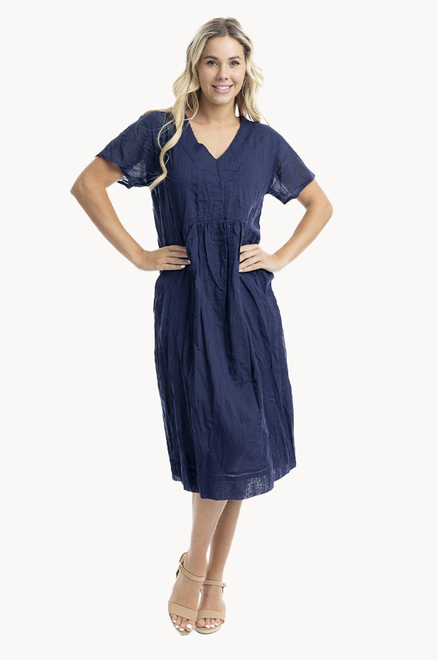 Essentials Cotton Gauze Peak Dress