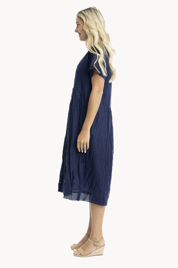 Essentials Cotton Gauze Peak Dress