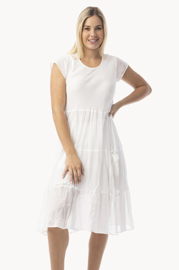 Essentials Cotton Gauze Bias Dress