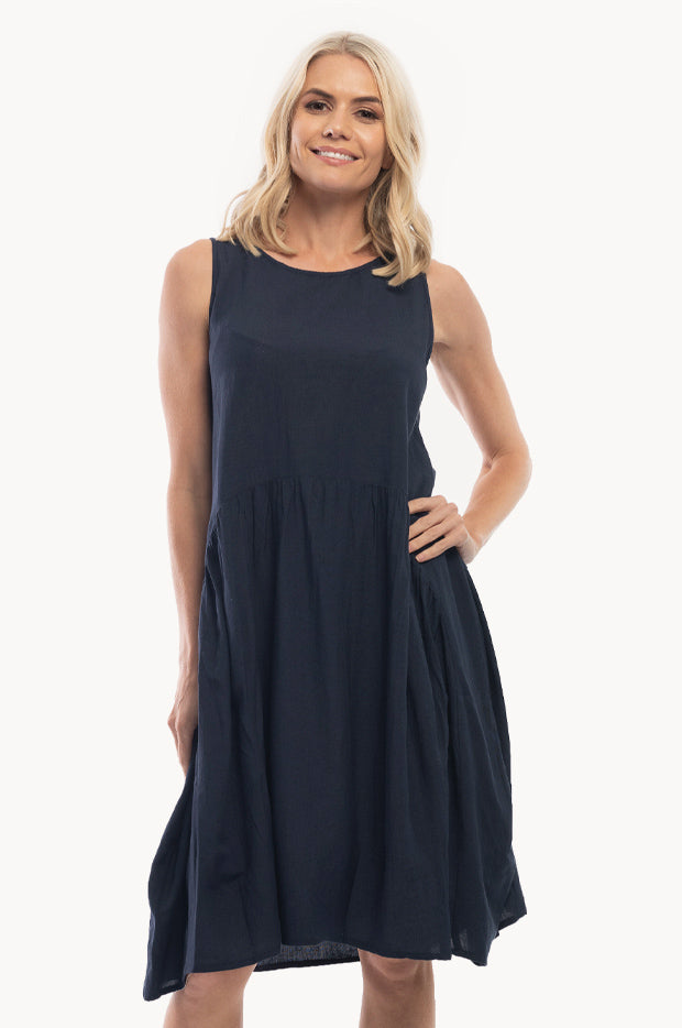 Essentials Linen Bubble Dress