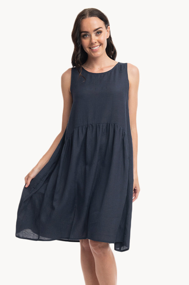 Essentials Linen Bubble Dress main image 1