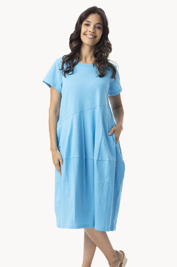 Orientique - Essentials Knit Bubble Dress - Size 16 - Turquoise - Swimwear Galore Orientique - Essentials Knit Bubble Dress - Size 16 - Turquoise - Swimwear Galore