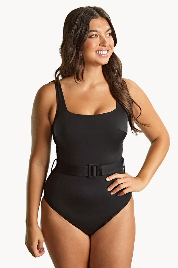 Plain Serena F Cup Square Neck One Piece