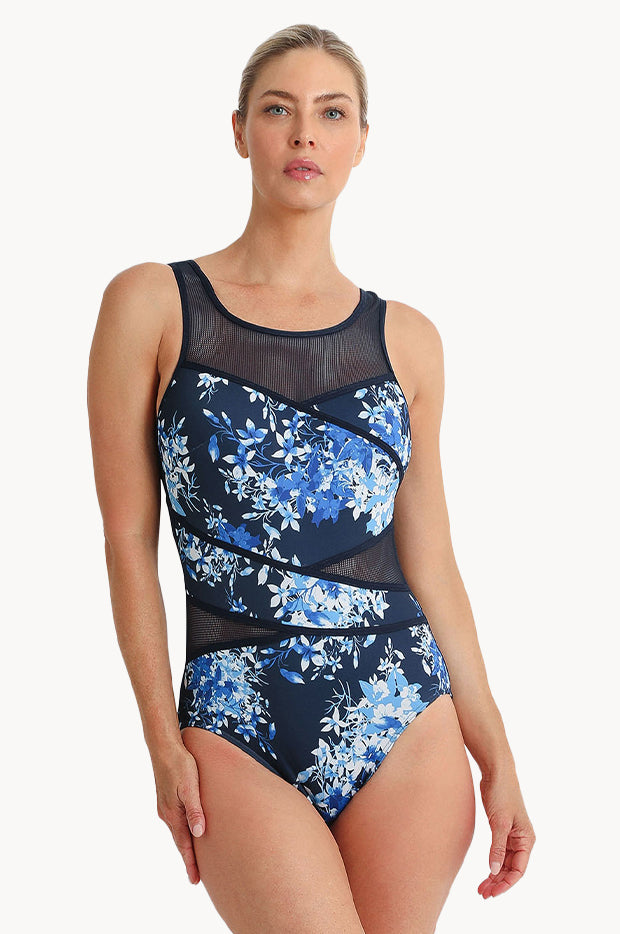 Blissful Taped High Neck One Piece