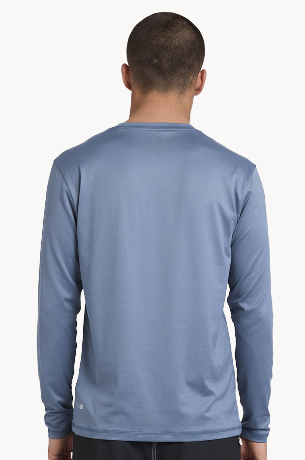 Mens Solid Streak Long Sleeve Suntop