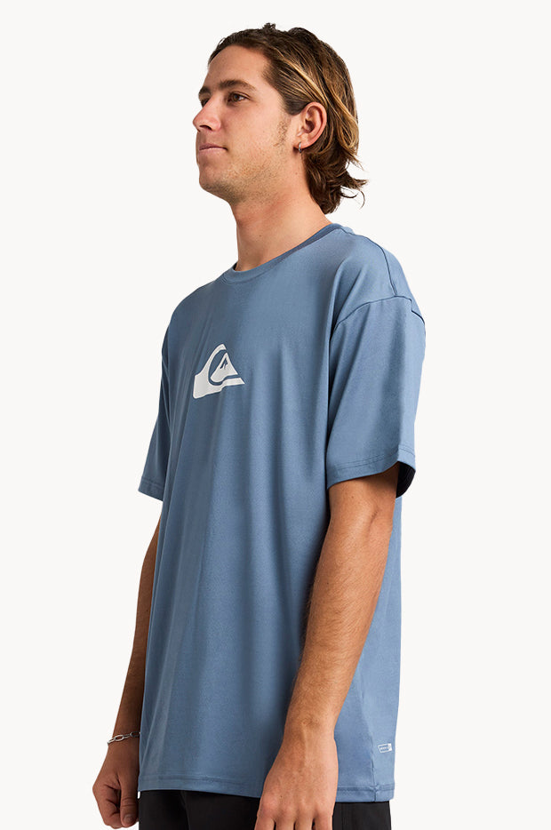 Mens Solid Streak Short Sleeve Suntop