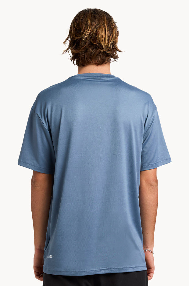 Mens Solid Streak Short Sleeve Suntop
