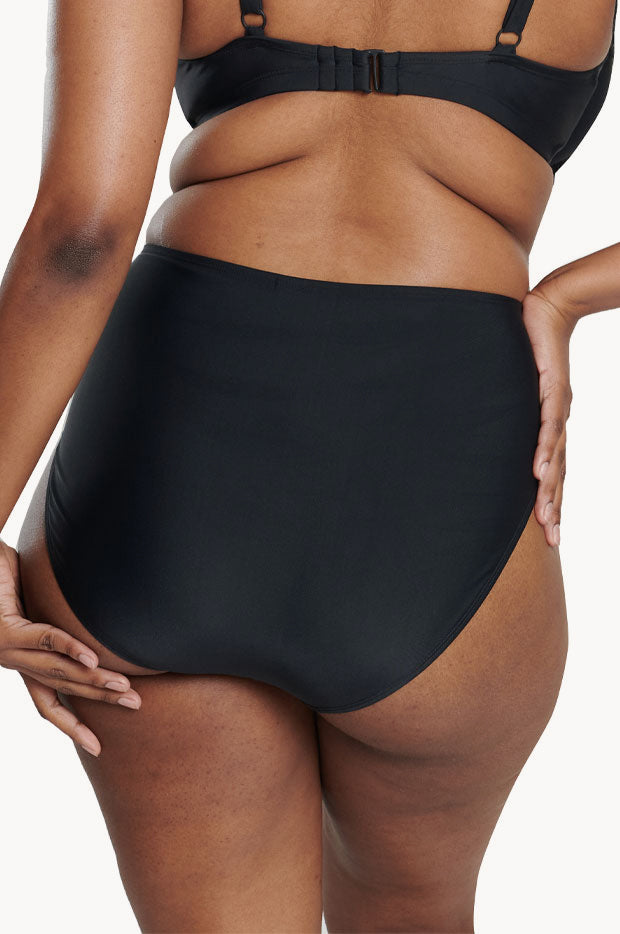Plain High Waist Full Brief