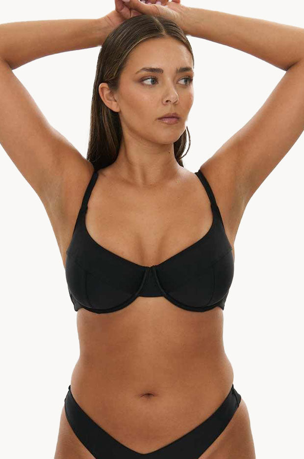 Plain HH/I Cup Balconette Bra
