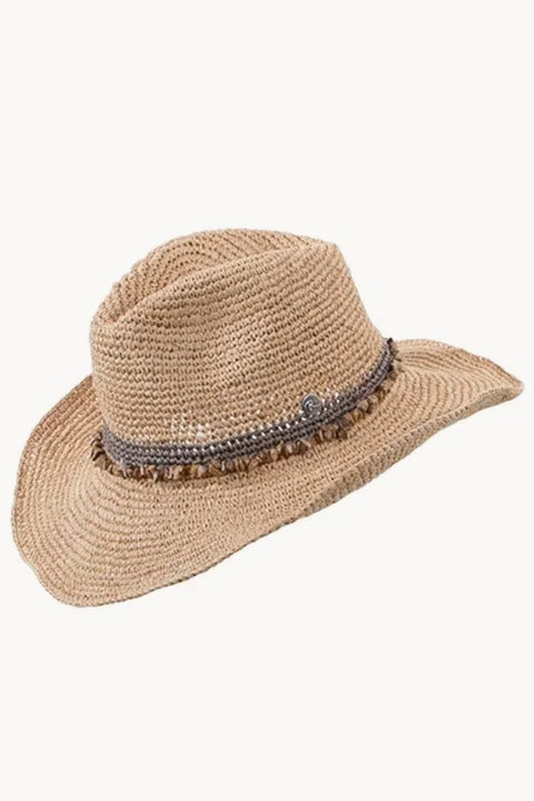 Castaway Taupe Raffia Cowboy Hat