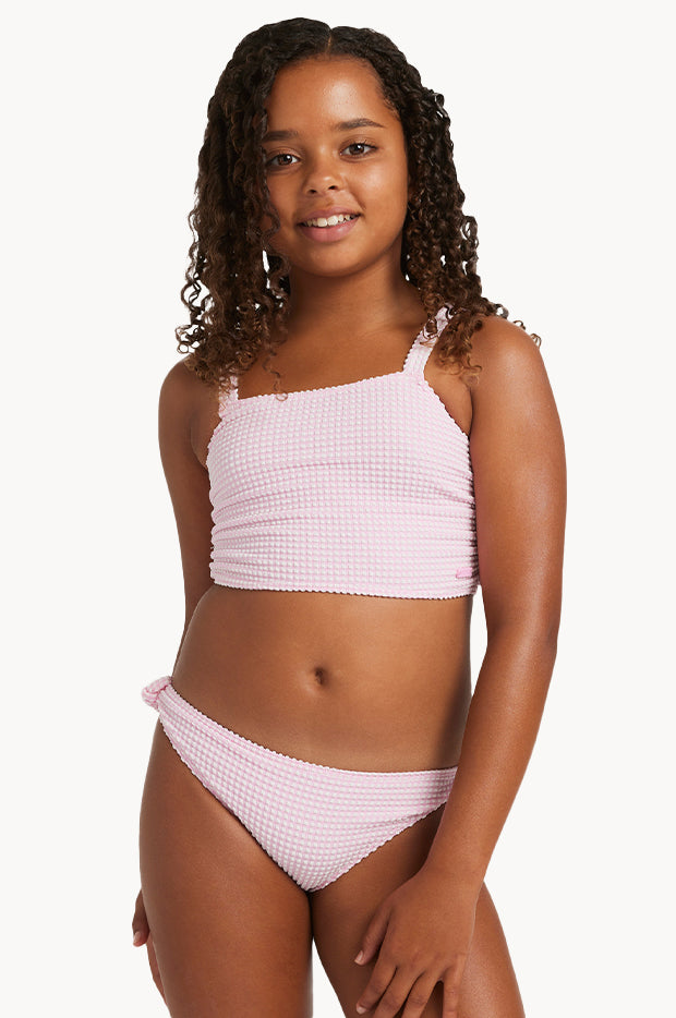 Girls Daisy Check Crop Tank Set