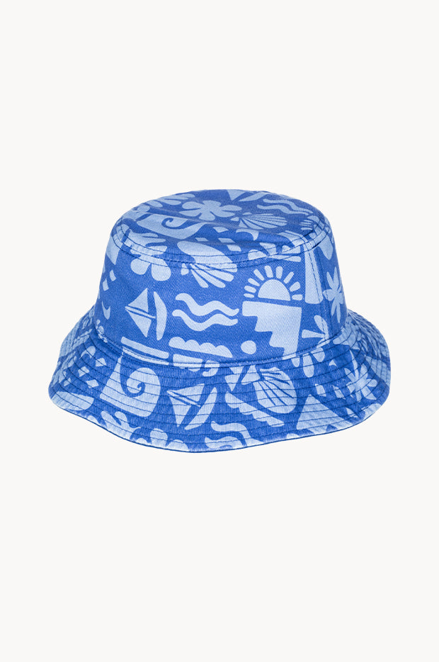 Girls Beach Check Tiny Honey Bucket Hat