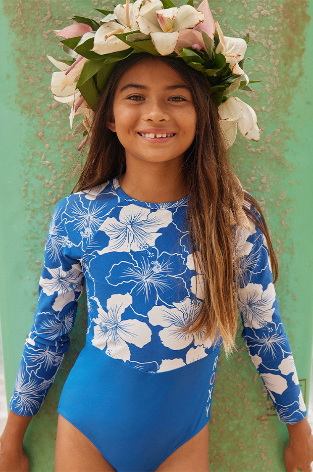 Girls Hippy Hibiscus Sunsuit