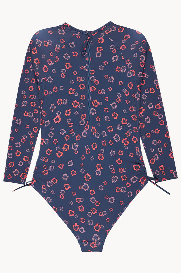 Girls Cute Ditsy Long Sleeve Sunsuit