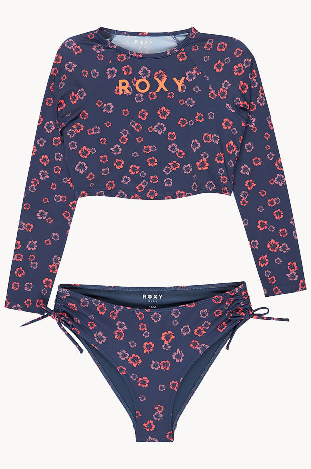 Girls Cute Ditsy Crop Suntop Set