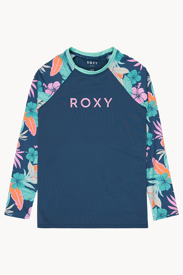 Girls Tropical Active Long Sleeve Suntop