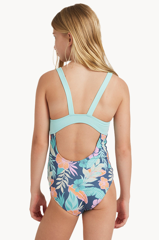 Girls Tropical Active One Piece